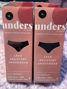 UNDERS By PROOF PERIOD PROOF BRIEF UNDERWEAR LIGHT SZ XL - SET OF 4 - BLACK - Picture 1 of 2