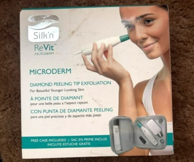 Nuevo Silk'n ReVit Derm Microderm Diamante Punta Exfoliante Kit con Estuche Nuevo en Caja Foto 1 de 4