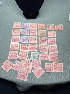 2 Cent Prepaid Sales Tax Consumer Receipt Stamps Lot OHIO - Picture 1 of 3