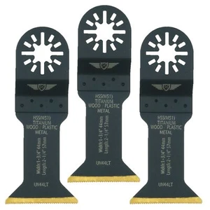 3 x TopsTools Bimetal HSS 44mm Extra Long Titanium Long Life Multitool Blades - Picture 1 of 6