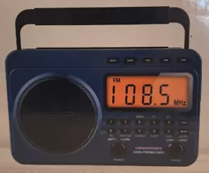 A122 - AM/FM/SW/MP3 Radio - Rechargeable - Portable - Digital LED Readout - Picture 1 of 5