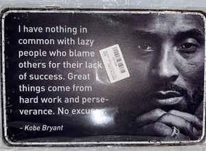 Insegna Kobe Bryant Motivational Inspirational Metal 12"x8" invecchiata NUOVA - Foto 1 di 2