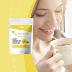 20pcs Mullein Leaf Tea Bags Herbal Lung Cleansing Breathing Cough Relieve Tea, - Picture 1 of 15