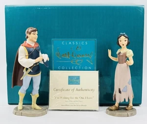DISNEY WDCC - SNOW WHITE - I'M WISHING FOR THE ONE I LOVE - 2x STATUES W/ COA🔥 - Picture 1 of 5