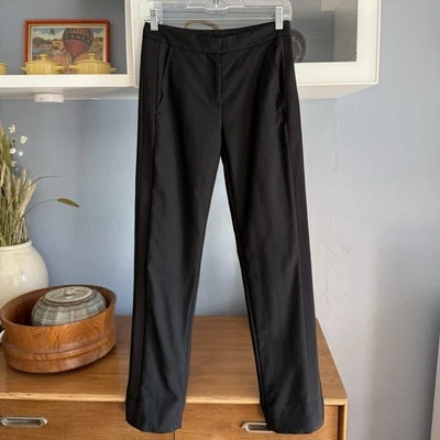 BURBERRY UNIFORM Wool Slim Tuxedo Trousers Pants Black Size US 2 - Image 1 of 4