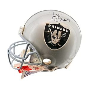 Casco Tim Brown Oakland Raiders autografato firmato Proline autentico JSA COA - Foto 1 di 4