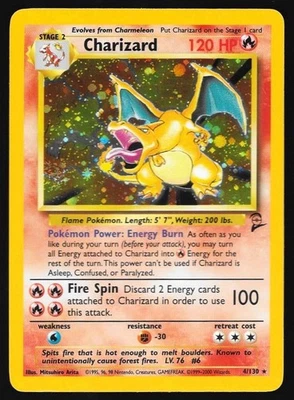 Charizard 4/130 Holo Rare Pokémon 2000 Base Set 2 -- NICE COPY!! - Image 1 of 2