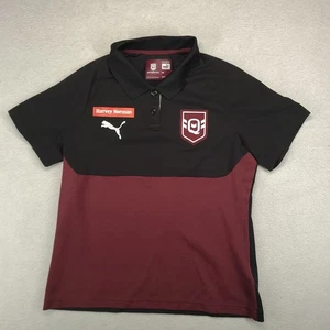Queensland Maroons Polo Shirt Red Size M Short Sleeve Adult Mens Puma - Picture 1 of 8