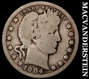 1904-O Barber Quarter - Scarce  Semi-key  Better Date  No Reserve  #F9473 - Picture 1 of 2