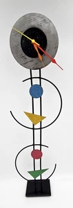 Designer Rick Martin Abstract Modernist Pop Art Memphis Style Clock Circa 1994 - Picture 1 of 8