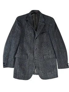 Jos. A. Banks Gray Harris Tweed 100% Pure Scottish Wool 3 Button Blazer Size *46 - Picture 1 of 24