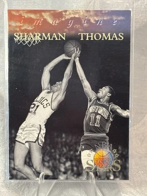 Isiah Thomas Bill Sharman 1996 Topps Stars Basketball Imagine Insert Card #I-15 - Image 1 of 3
