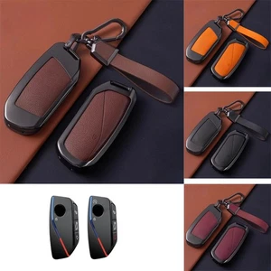 Zinc Alloy Leather Car Smart Key Fob Case Cover For BMW 7 Series XM G07 IX I7 X7 - Picture 1 of 12