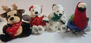 Vintage Coca-Cola Plüsch Ornament Sammlung Bohne Stuffie Bär 4 Stück - Bild 1 von 5