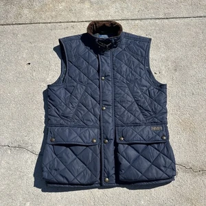 Polo Ralph Lauren Quilted Vest Jacket Puffer Navy Blue Men’s Small Plaid Lined - Picture 1 of 22