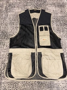 Fieldline Vest Men's XL / XXL Beige Black Mesh Full Zip Padded Shooting Hunting - Picture 1 of 15