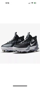 Nike Force Zoom Trout 9 Elite Mens Size 8 Black Baseball Cleats FB2906-001 New - Bild 1 von 10