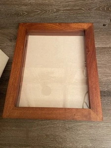 Scatola ombra finitura mogano fienile ceramica, , supporti o appendi 9,5” x 11” - Foto 1 di 4