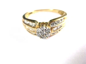 Gold Ring 417 (10 K) With Diamonds, 2.83 G - Picture 1 of 3