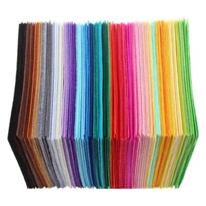 40pcs Non-Woven Cloth Assorted Color 10x10cm Felt Sheets Patchwork Soft for Kids - Picture 1 of 6