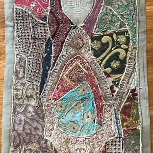 *Vintage Beautiful Old Indian Patchwork Wall Hanging 196cm LONG - Foto 1 di 11