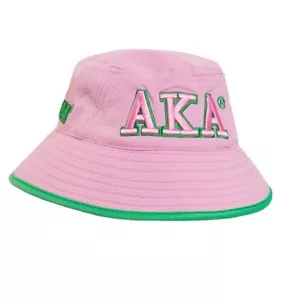 Alpha Kappa Alpha Pink Novelty Embroidered Bucket Hat , OSFM, NWT - Picture 1 of 1