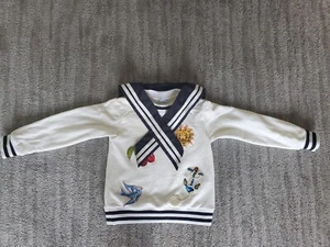 Same day ship 🚚 Vintage Dolce & Gabbana D&G Kids Nautical theme sweater size 5 - Picture 1 of 13