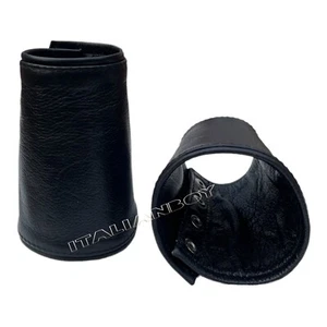 Herren Biker, Gay. Schwarzes Rindsleder mit vollschwarzem Stumpf, Manschette, Armband - Bild 1 von 8