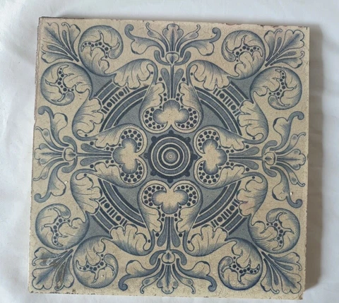 STUNNING CRAVEN & DUNNILL SYMMETRICAL 6 INCH TILE, CIRCA 19TH CENTURY Cover