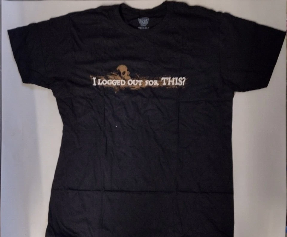 "Camiseta Oficial Jinx ""I Logged Out for This"" Juego X-Grande Nueva Foto 1 de 1