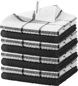 Cotton Terry Dish Cloths,Super Soft Dish Towels for Kitchen,Absorbent Dish Rags - Picture 1 of 12