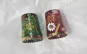 Dedales alemanes de vidrio y pintados a mano - Imagen 1 de 7