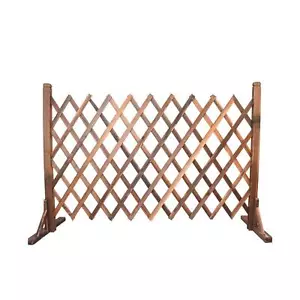 Expandable Wood Fence Foldable Garden Screen Panel Lattice Fence for Outdoor - Picture 1 of 6