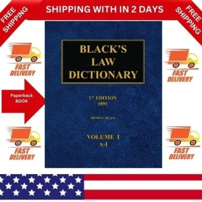 Black'S Law Dictionary – 1St Edition (1891): Volume 1 - Image 1 of 3