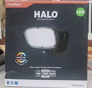 EATON FSL503TB HALO OUTDOOR SECURITY LIGHT, 5800 LUMENS, 3 COLOR, HIGH OUTPUT  - Picture 1 of 4