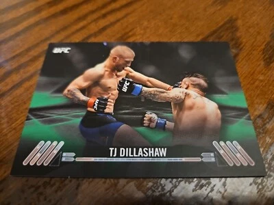 2017 Topps UFC Knockout Green Parallel Card #012/215 TJ Dillashaw #14 - Image 1 of 3