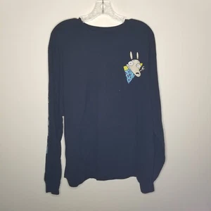 Nickelodeon langärmeliges grafisches Herren-T-Shirt schwarz Roccos Modern Life Größe XL - Bild 1 von 7