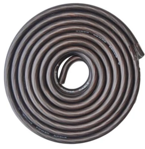 4 Gauge Copper Cable Black Power Ground Wire Marine Grade Cable 4 AWG Terminals - Picture 1 of 14