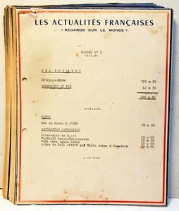 lot de 24 fiches " LES ACTUALITES FRANCAISES " dont Afrique du Nord - année 1958 - Foto 1 di 2