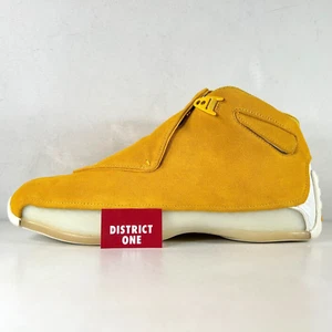 Air Jordan 18 Retro Yellow Ochre Suede - Size 10.5 - AA2494 701 - Picture 1 of 8
