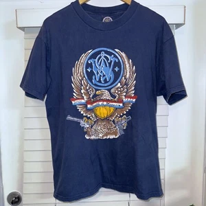 Vintage Smith & Wesson Bald Eagles Logo T-shirt Sz L - Picture 1 of 6