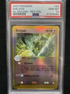 2003 Pokemon EX Dragon Shelgon Reverse Foil 20/97 PSA 10 Gem Mint - Picture 1 of 2