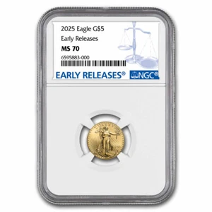 2025 1/10 oz American Gold Eagle MS-70 NGC (Early Releases) - Picture 1 of 3