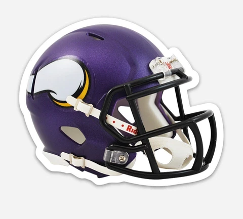 Minnesota Vikings Helmet - Logo Type Die-cut MAGNET Cover