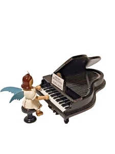 German BLANK Angel Decoration - Angel Playing Piano - Picture 1 of 2