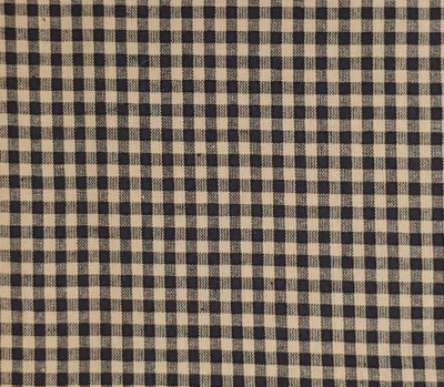 HOMESPUN Cotton Fabric Black Natural Check 6139 SCANT 5/8 YARD - Image 1 of 2
