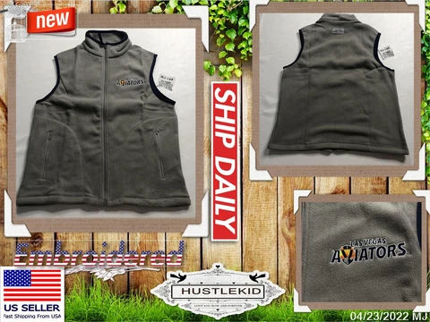NEW Official Las Vegas Aviators Fleece Vest Full Zip Minor Baseball Men Large L Cover