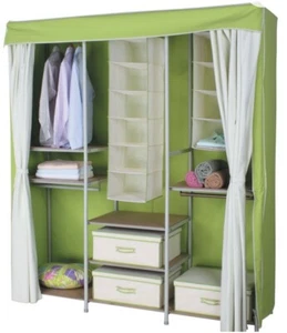 Guardaroba Armadio TNT Tessuto 180x50x200h Colore: Verde "Sahara" ART.13632 - Foto 1 di 1