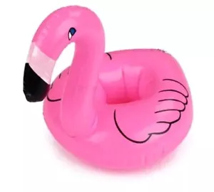 12Pcs Inflatable Drink Holders Cup Pool Water Float Party Pink Flamingo Coasters - Picture 1 of 2
