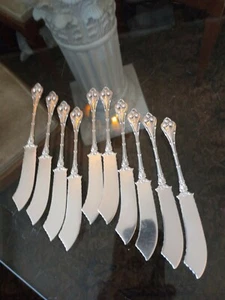 10 Pc Whiting Mfg Co 1894 Empire Sterling Silver Individual Butter / Pate Knives - Picture 1 of 6